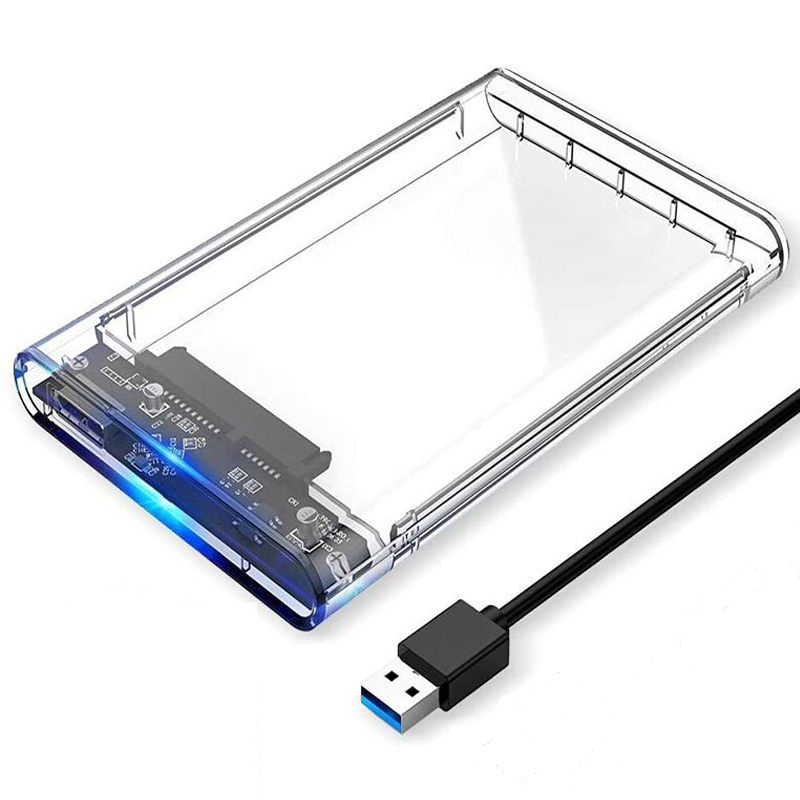 2.5-Zoll USB-3.0-SATA-Festplattengehäuse - Klar