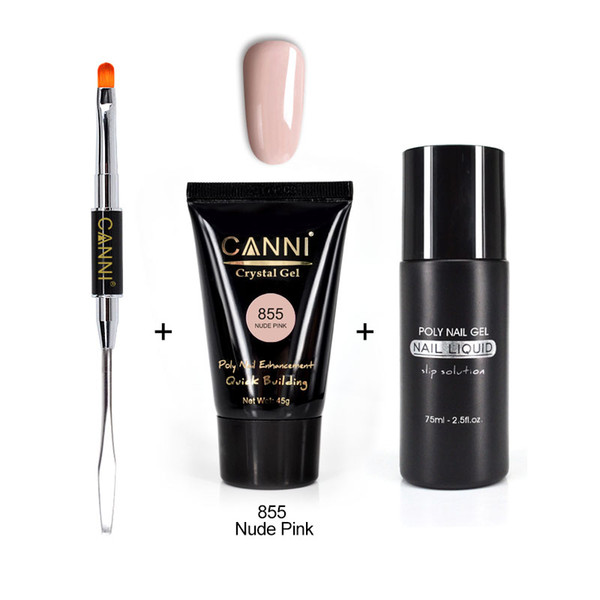 polygel slip solution kit builder gel soft pink extend cover camouflage clear led uv soak off acrylic crystal poly gel