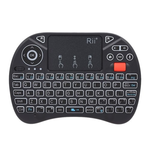Rii i8X Plus 2.4GHz Backlit Wireless QWERT Keyboard Voice Input