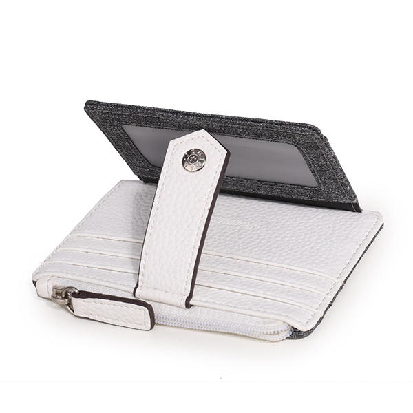 Stitching Color Slim Card Holder Coin Purse For Men Women