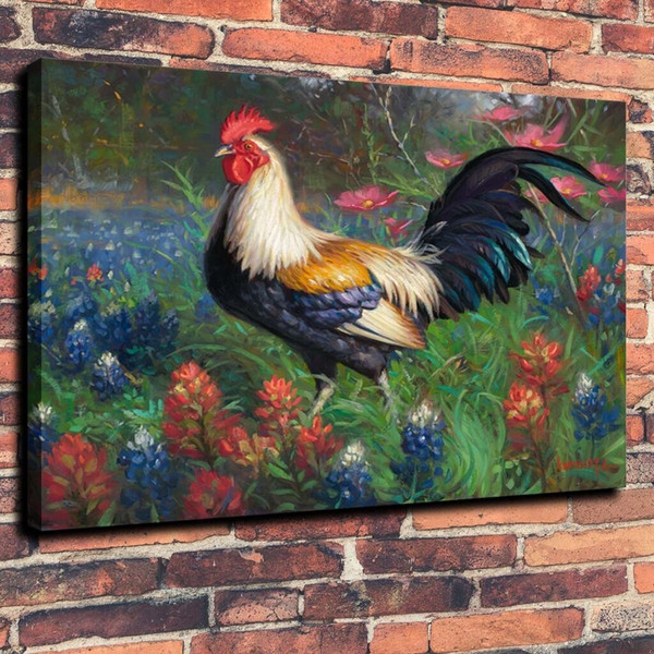 animal art the rooster flower home decor handcrafts /hd print oil painting on canvas wall art canvas pictures 191104