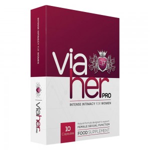 ViaHer Pro - Female Libido Enhancer - Supplement for Intense Intimacy for Women - Enhancer for Female Drive - Natural Energy Boost - 10 Capsules