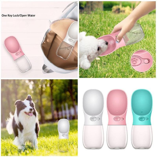 350ml cat dog water bottle portable pet drinking dispenser feeder for outdoor walking travel new cool