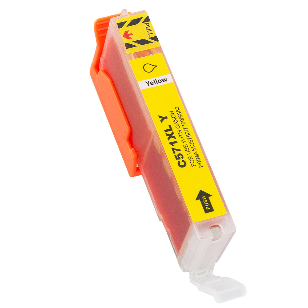 Non-OEM CLI-571XL Yellow Ink Cartridge for Canon 12.2ml
