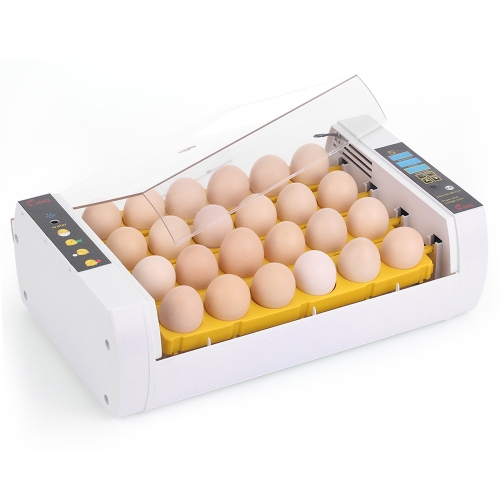 24-Eggs Intelligent Automatic Egg Incubator Temperature Control Hatcher for Hatching Chicken Duck Bird Quail Poultry AC220V UK Plug