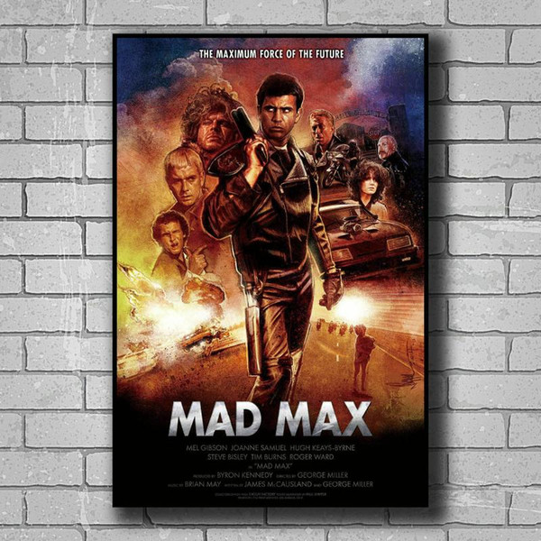 a202 mel gibson mad max 1979 classic movie film wall sticker silk poster art light canvas home decoration