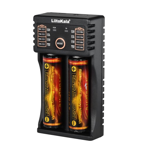 Liitokala Lii-202 Smart Battery Charger for 1.2V/3.7V/3.2V/3.85V AA/AAA 18650/18490/18350/16340/14500/10440 NiMH Lithium Rechargeable Batteries