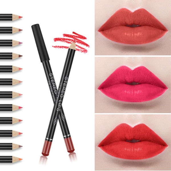 1pcs professional matte lip liner pencil set waterproof long lasting smooth natural lipliner pen makeup cosmetic tools