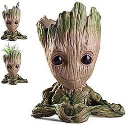 Baby Groot Flowerpot Tree Man Planter Flower Pot with Drainage Hole Guardians of the Galaxy 3 Pencil Pen Holder Diligencer Office Party Gift Lightinthebox