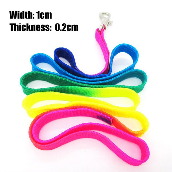 New Pet Harnesses Leads Rainbow Leash Puppy Pet Leash Chest Back Color Dog Traction Rope Harness Medium Harness Vest Pink