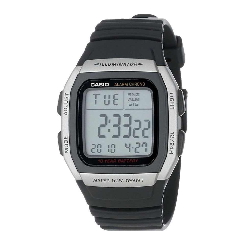 Casio Digital LCD Sport Watch with Stopwatch, Alarm, Timer, Dual Time etc. W96H-1AV