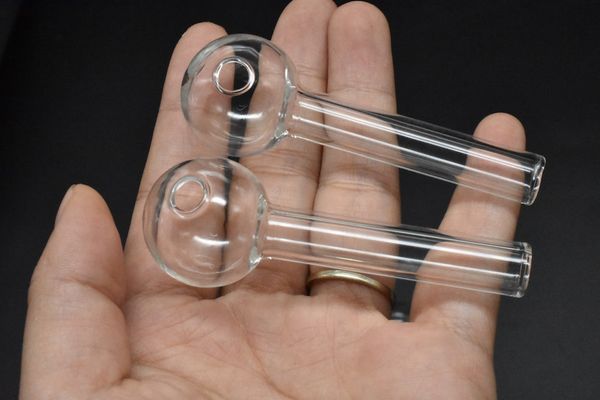 7cm Cheap pipe Colorful Great Pyrex Glass Oil Burner Pipe Clear Oil Burner Tube Nail Pipe wholesale