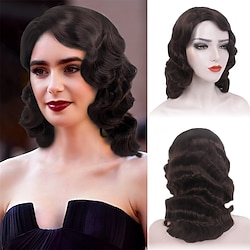 Brown 1920s Wig for Women Middle Long Flapper Wig Finger Wave Party Wig Synthetic Full Vintage Wigs for Womens Lady Cosplay Costume Fancy Dress 20s Wigs Lightinthebox