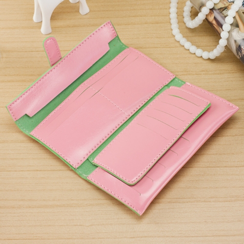 New Fashion Women Long Purse Soft PU Leather Strap Candy Color Wallet Card Holder Clutch Bag
