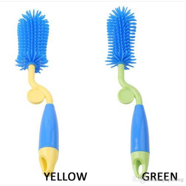 salesdurable silicone bottle brush baby milk bottle cleaner long brush cleaning tool