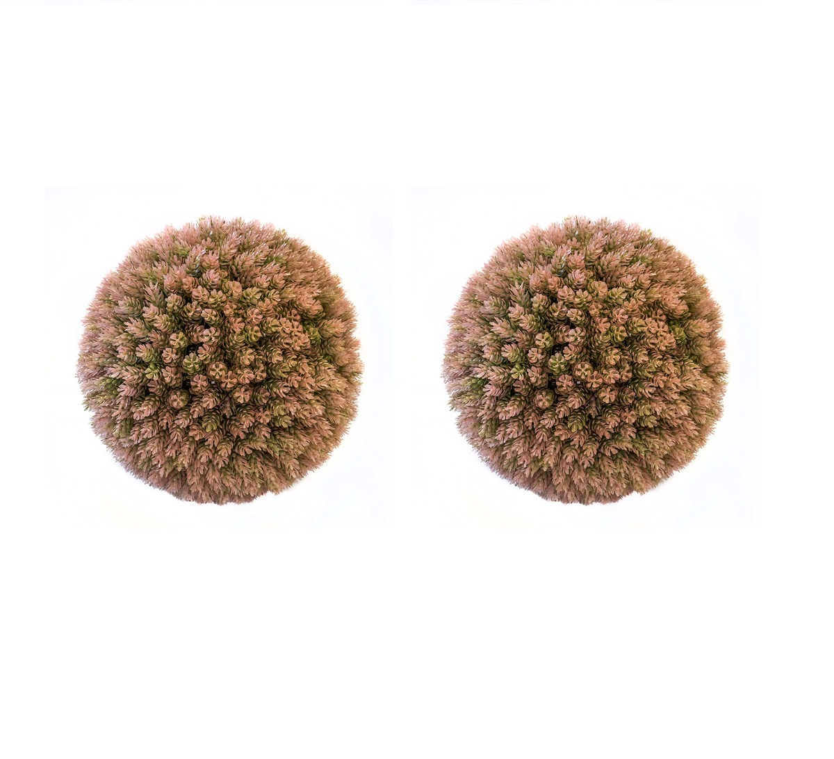 Artificial Succulent Hanging Topiary Ball, Pink Ombre - Pair