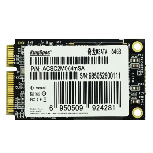 KingSpec MSATA MINI PCI-E 64G MLC Digital Flash Solid State Drive Storage SSD for PC Devices