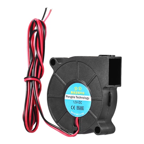 DC 12V 5015 Blower Radial Turbo Cooling Fan Hot End Extruder 50 * 50 * 15mm with 90cm Cable for RepRap i3 3D Printer