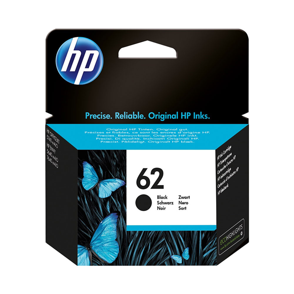 HP Original 62 Black Ink Cartridge (C2P04AE)