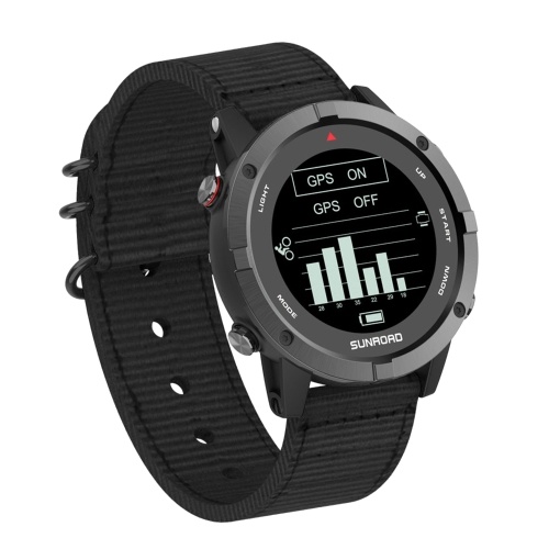 SUNROAD T3 Montre de sport GPS Filt de repérage de la montre de sport avec moniteur de fréquence cardiaque 100M toit d'eau - Sangle de nylon