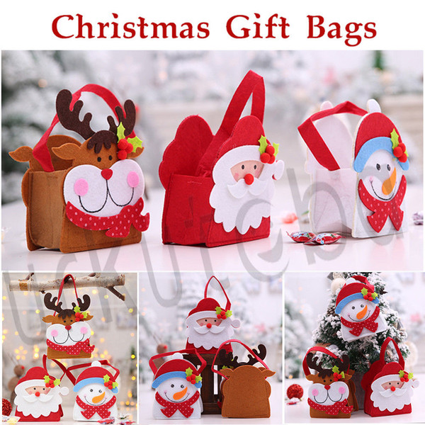 Christmas Gift Bags Cute Christmas Scene Candy Gift Bag Holder Stockings Kids Handbag Decor New