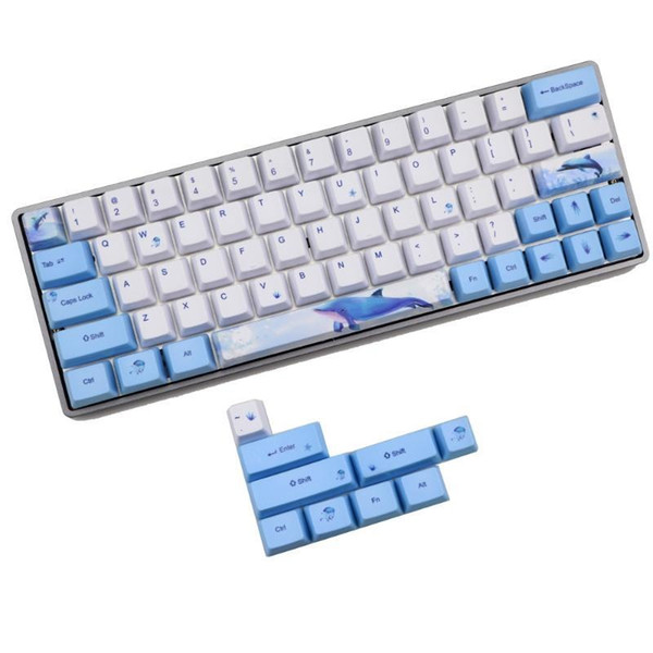 whale keycap 60% pbt oem keycap set mechanische toetsenbord voor gh60 rk61/alt61/annie /poker gk61 gk64 dz60