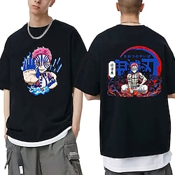 Demon Slayer: Kimetsu no Yaiba Akaza T-shirt Print Classic Street Style T-shirt For Men's Women's Unisex Adults' Hot Stamping 100% Polyester Casual Daily Lightinthebox