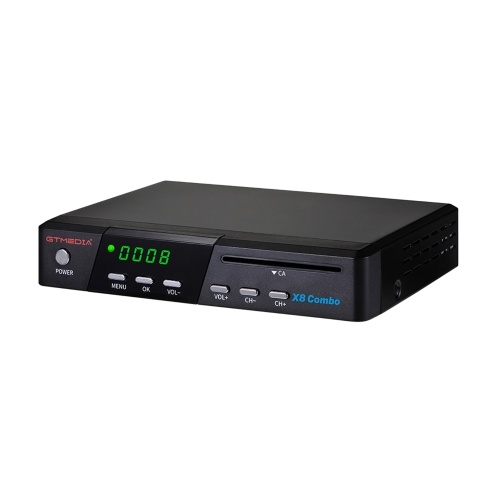 Récepteur de télévision numérique GTMedia X8 COMBO HD avec WiFi DVB-S / S2 / S2X H.265 prend en charge la carte CA multi-flux / T2-MI