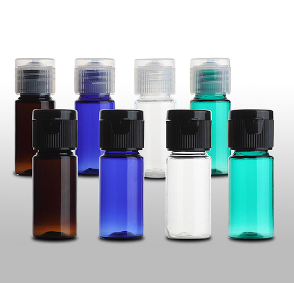 15ml color plastic essence lotion bottle refillable makeup perfume sample bottle travel cosmetic containers 50pcs/lot fz120