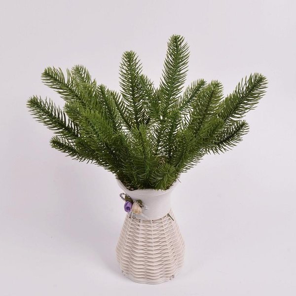 Decorative Flowers & Wreaths 10Pcs Artificial Tree Pine Branches Fake Plants For Wedding Christmas Decoration DIY Plant Craft Gift Xmas Deco