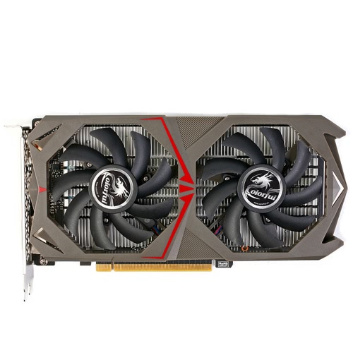 Colorful NVIDIA GeForce GTX 1050 GPU 2GB 128bit Gaming 2048M GDDR5 PCI-E X16 3.0 Video Graphics Card DVI+HD+DP Port with Two Cooling Fans