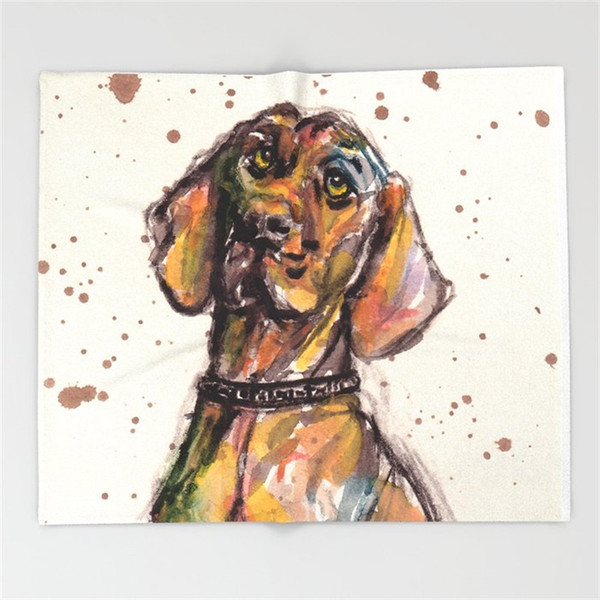 dog closeup blanket funny printed soft boy girl baby coral fleece vizsla blankets muti-size spring warm sofa bed sheets