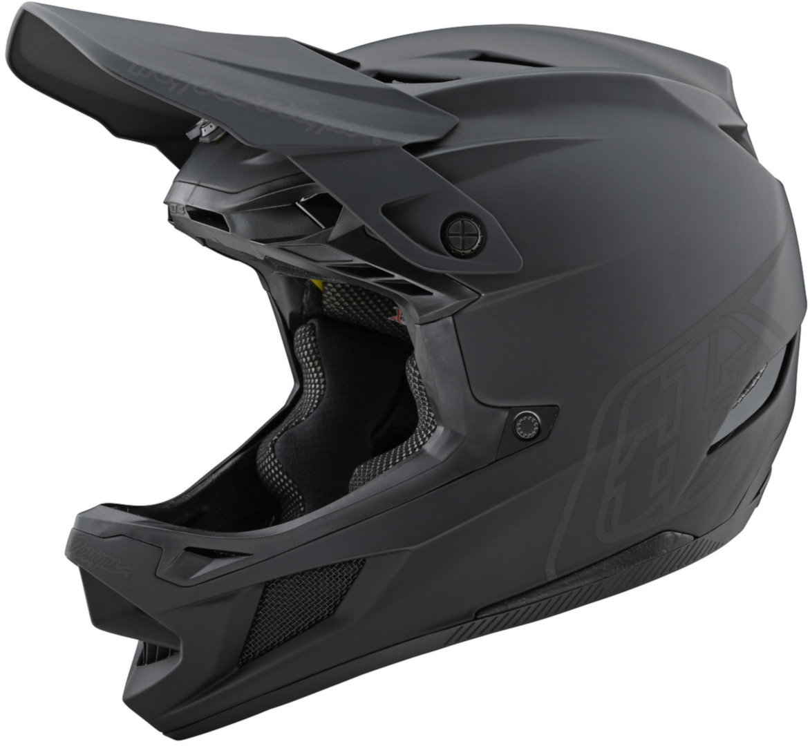 Troy Lee Designs D4 Stealth MIPS Downhill Helm Schwarz Grau L