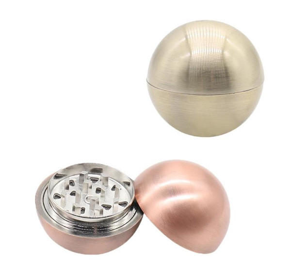 New Type of Two-layer Spherical Molding Plastic Metal Tooth Smoke Grinder for 2019 55mm Individual Smoke Crusher