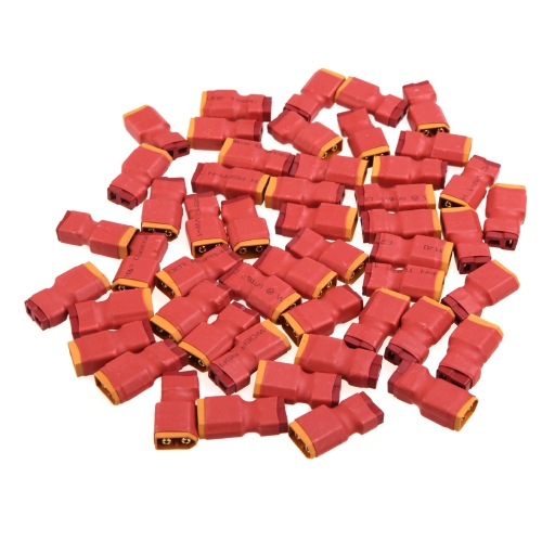 50Pcs Female T Plug to Female XT60 Adapter for RC Helicopter Quadcopter Battery Converter (Female T Plug to Female XT60,Female T Plug Converter,Female XT60 Converter)