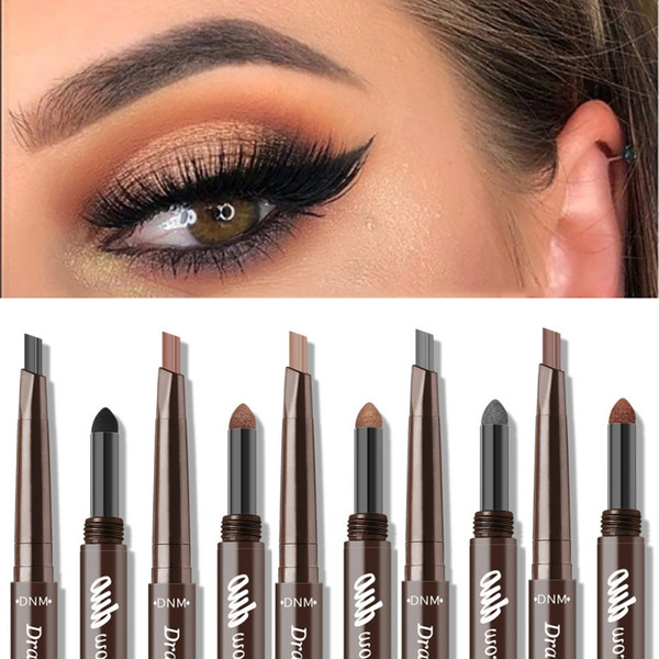3d double head eyebrow pencil makeup long-lasting waterproof eye brow pen powder cosmetics 5 colors dropshipping