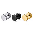 Men's Stud Earrings flat back Stainless Steel Earrings Jewelry Rainbow / Black / Gold For Wedding Party Office / Career Dailywear Masquerade Engagement Party
