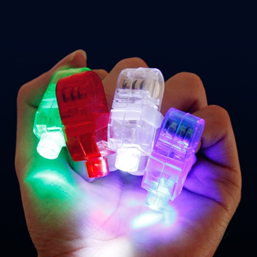 2016 Popular LED Finger Lights Laser Flashing Ring Light Beam Colourful Torch Light Glow Lamps Concert Decorative Props Children's Toy Party Supplies 20/40/100pcs