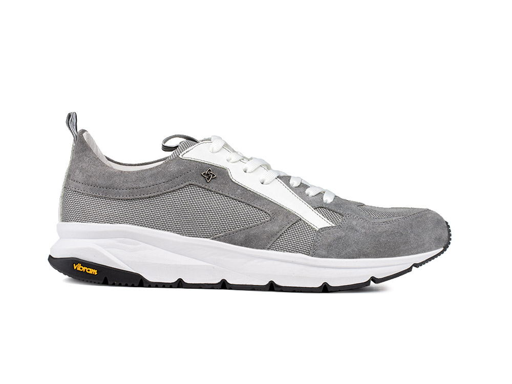 Mercurio - Low top running suede grey and Vibram sole