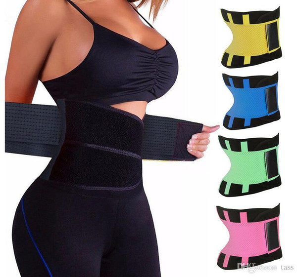women's fitness waist cincher waist trimmer corset ventilate adjustable tummy trimmer trainer belt weight loss slimming belt opp packing
