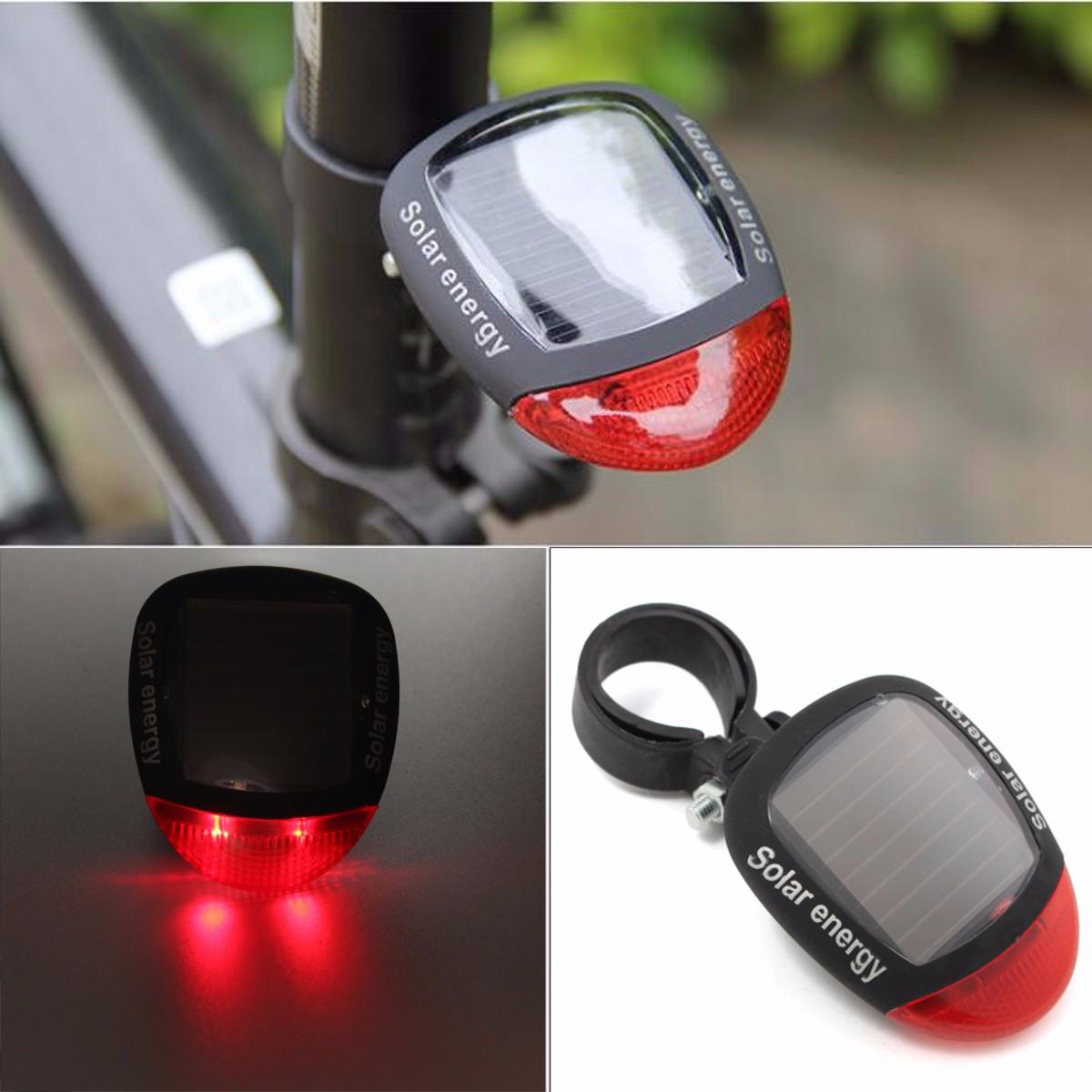 BIKIGHT 70×55×20mm Solar Powered Flashing LED Rear Tail Light Night Cycling Lamp For Electric Bicycle Mountain Bike