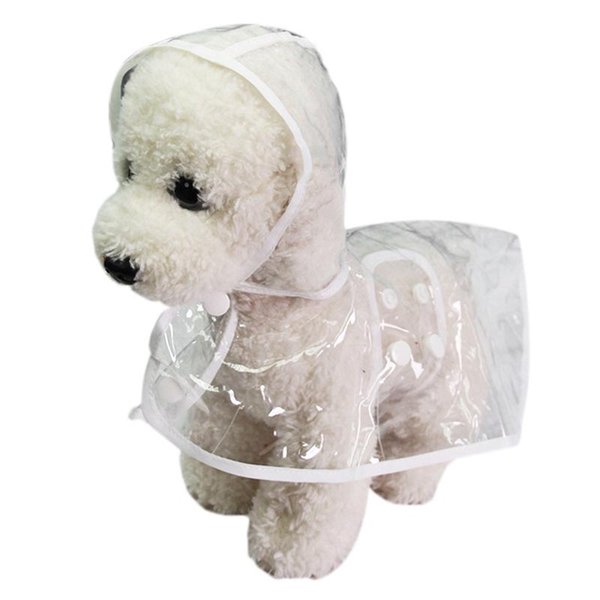 Dog Apparel Fashion Pet Clothes Raincoat Transparent Rain Coat Waterproof Pets Raincoats Small Dogs Clothing