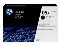 HP 05X - 2er-Pack - Hohe Ergiebigkeit - Schwarz - Original - LaserJet - Tonerpatrone (CE505XD)