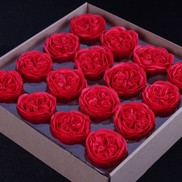 16pcs/ box handmade soap rose flower head for mother's day gift creative soap rose head valentine's gift box artificial flower