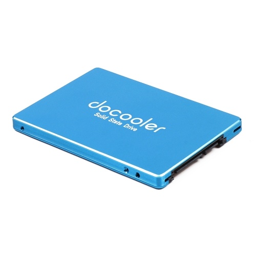 docooler SSD 2,5-Zoll-Metall-Solid-State-Laufwerk Lesen und Schreiben Leiser Betrieb Kompatibilität mit Stoß- und Fallwiderstand Blau 120 GB