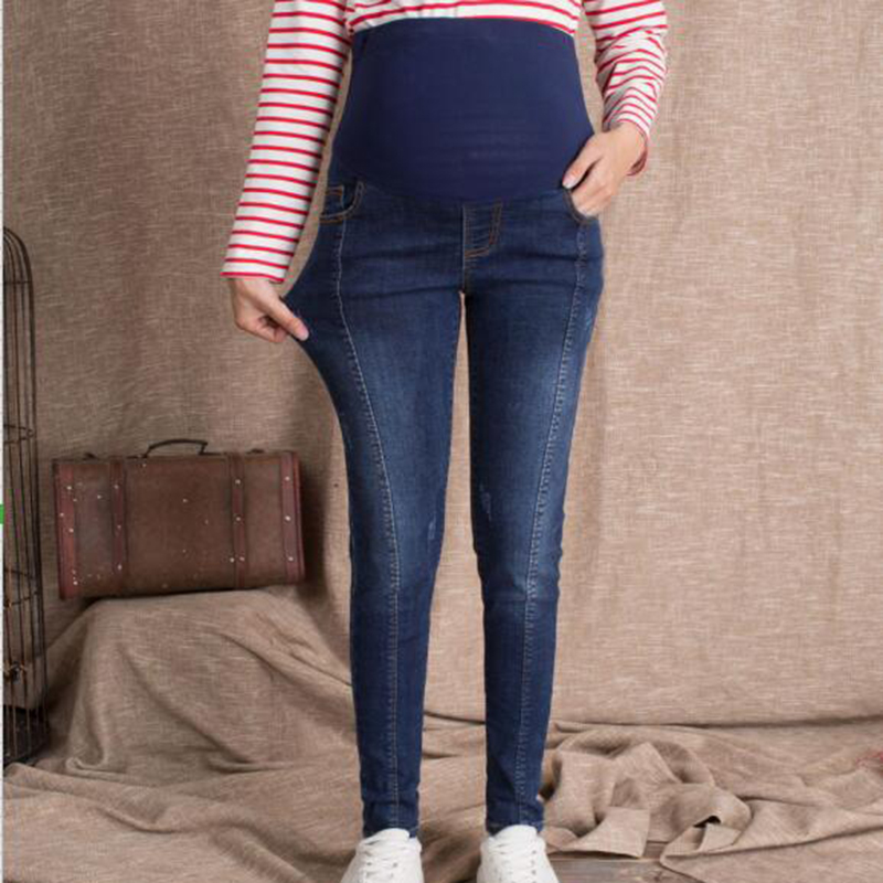Casual Solid Maternity Jeans
