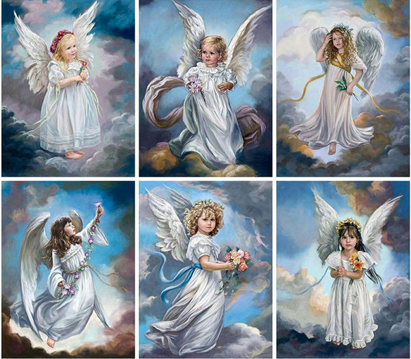 yikexin diamond embroidery angel cross stitch mosaic diamond painting kit girl rhinestone pictures home decoration