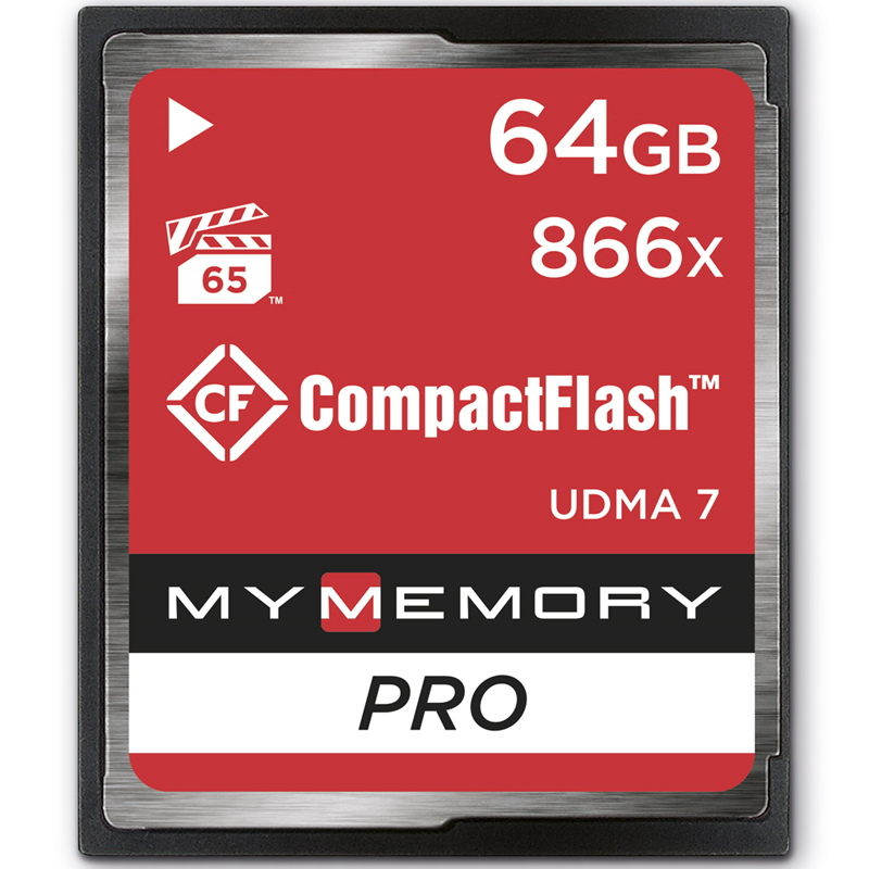 MyMemory 64GB PRO 866X Compact Flash Card - 130MB/s