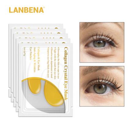 new lanbena 24k collagen crystal masks moisturizing 6 style dispel the black eye circle ing