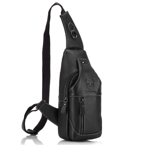 Sac à bandoulière en cuir véritable pour homme